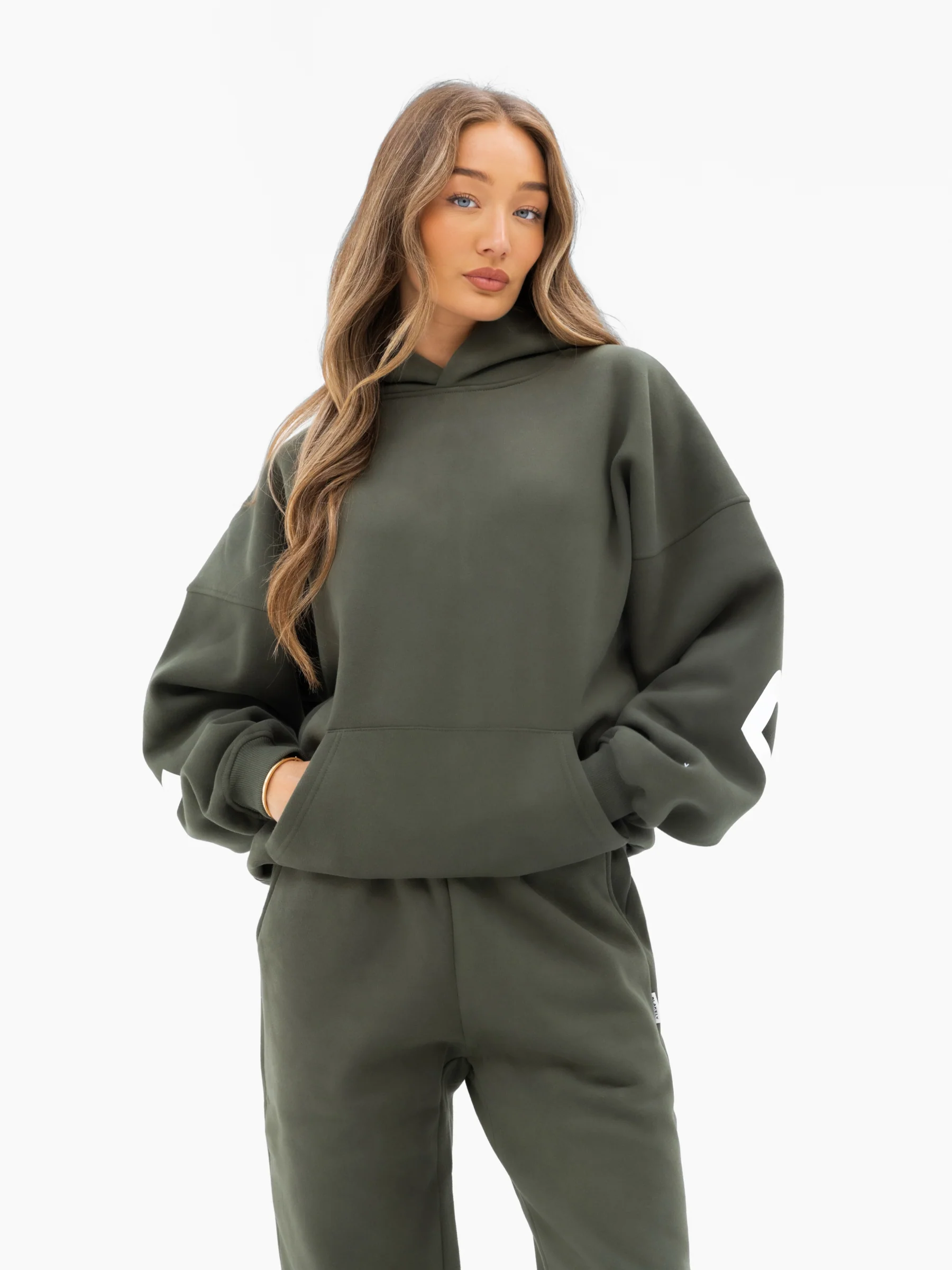 Isabel Oversized Hoodie - Khaki Green - Image 3