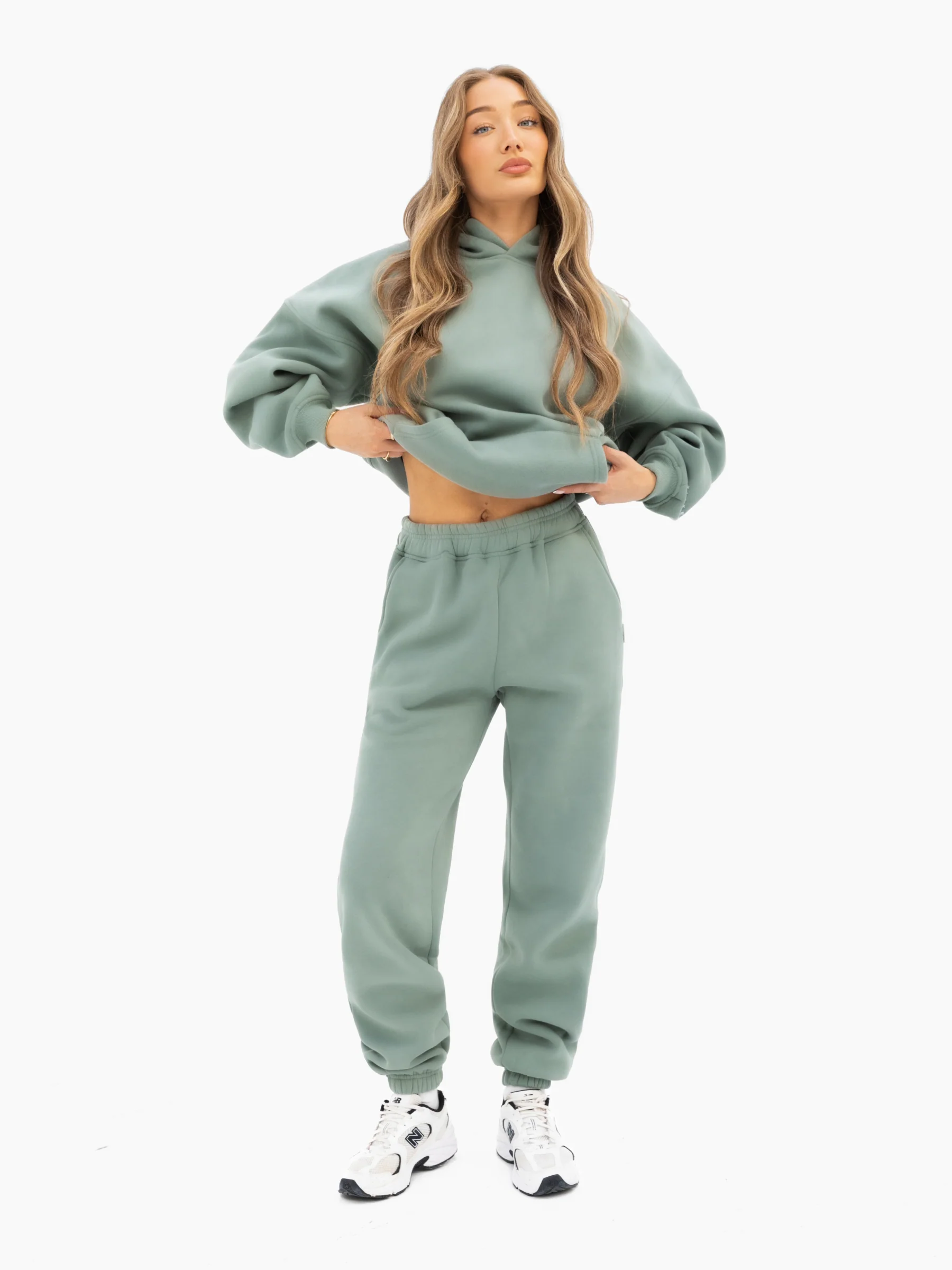 Isabel Oversized Hoodie - Sage Green - Image 4