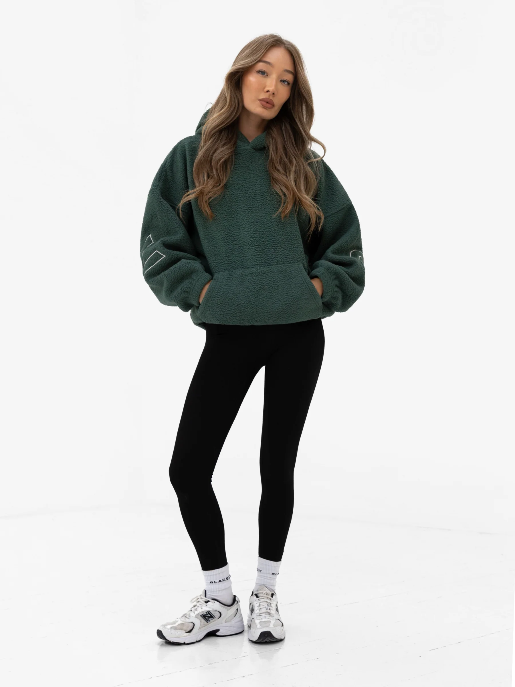 Borg Isabel Oversized Hoodie - Green - Image 4