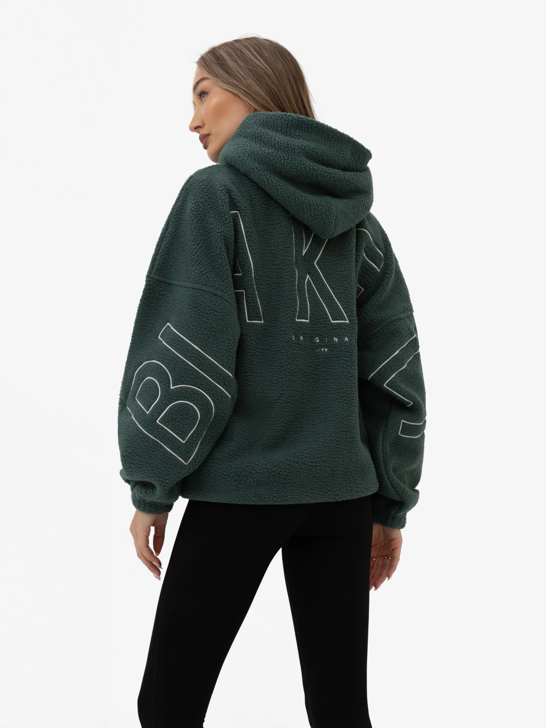 Borg Isabel Oversized Hoodie - Green - Image 5