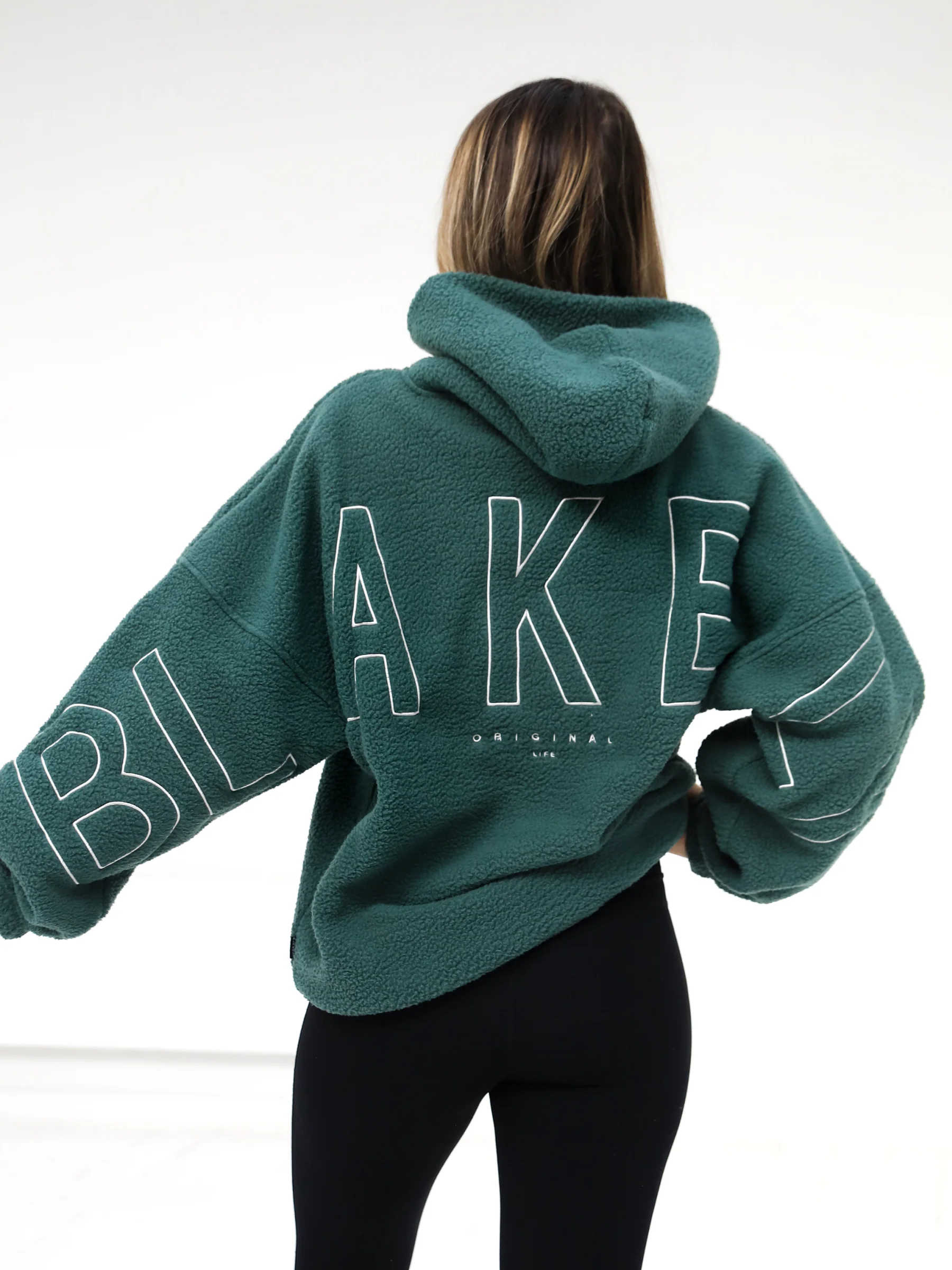 Borg Isabel Oversized Hoodie - Green - Image 6