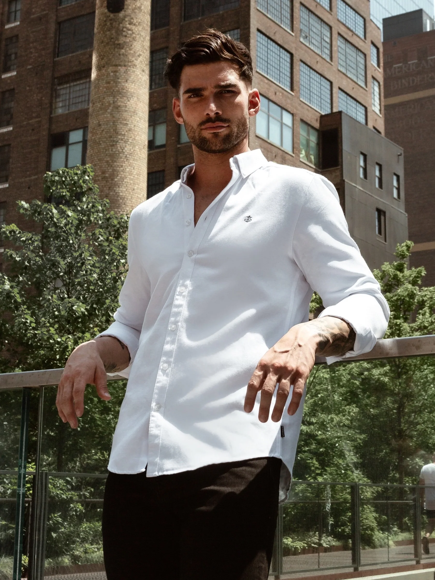 Caspian Long Sleeve Shirt - White - Image 4