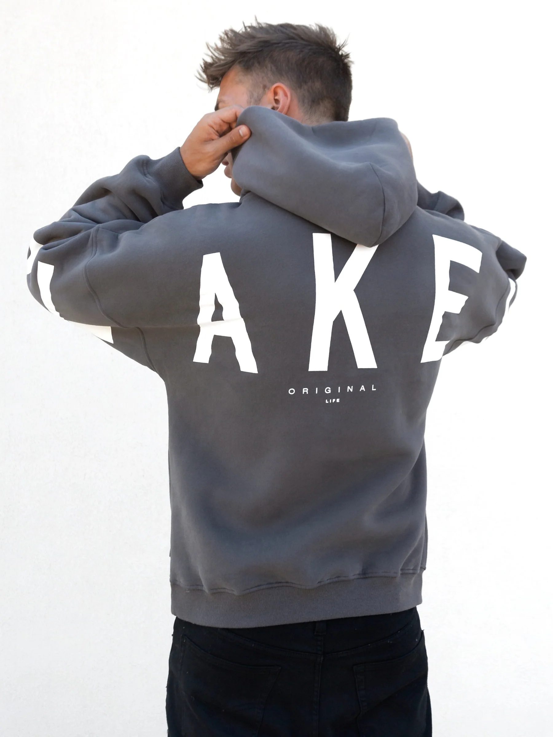 Idris Oversized Hoodie - Charcoal - Image 4