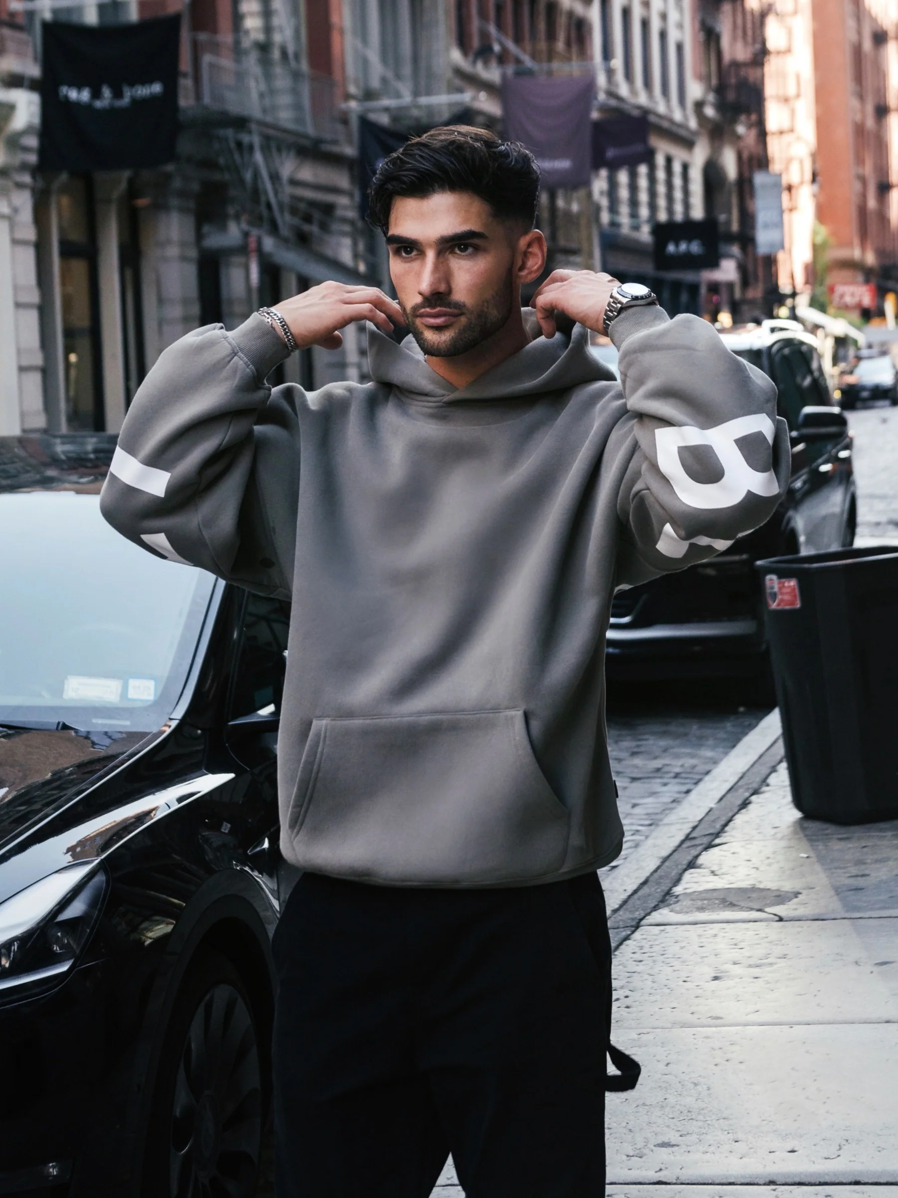 Idris Oversized Hoodie - Safari Green - Image 3