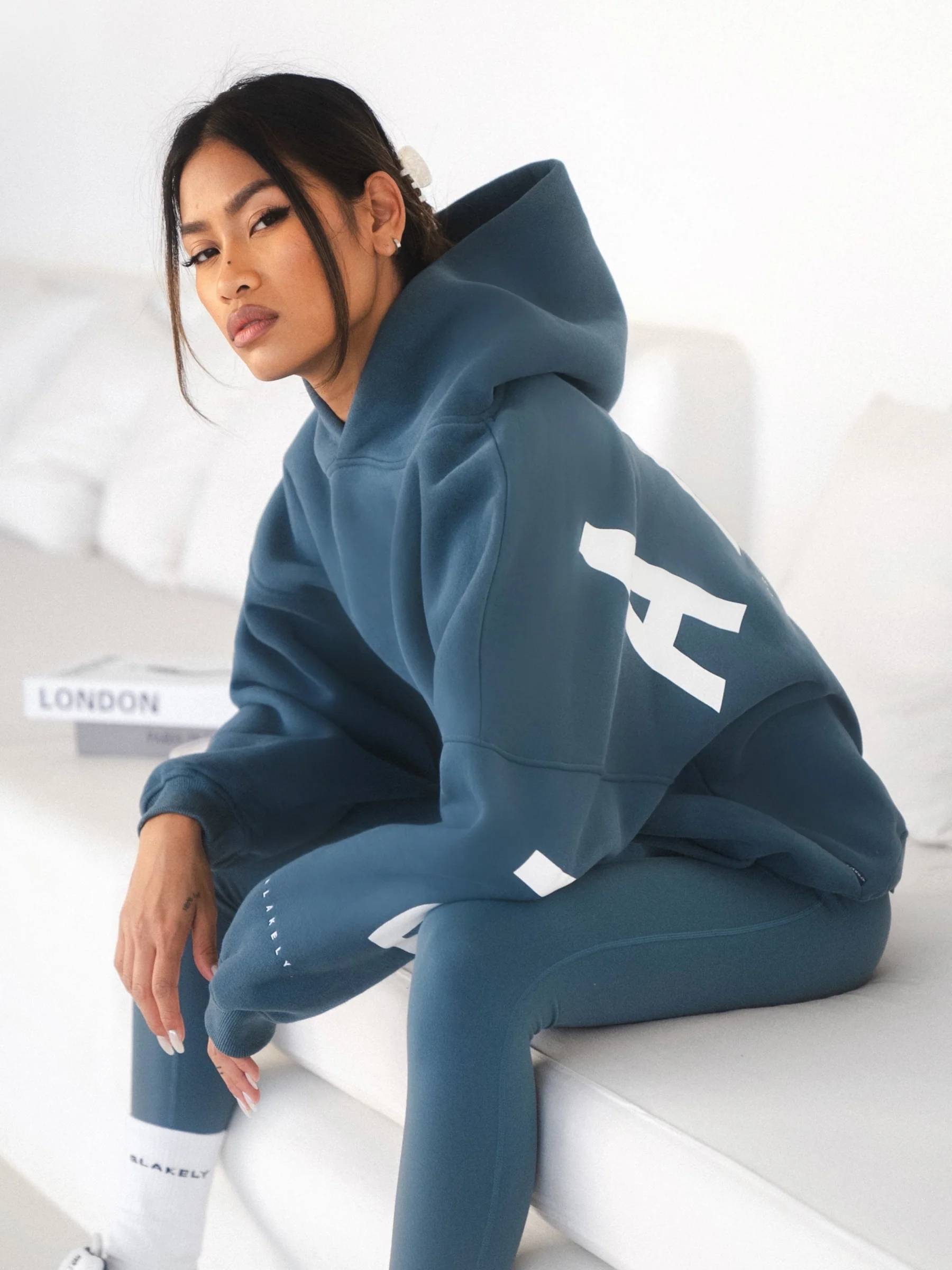Isabel Oversized Hoodie - Dark Teal - Image 3