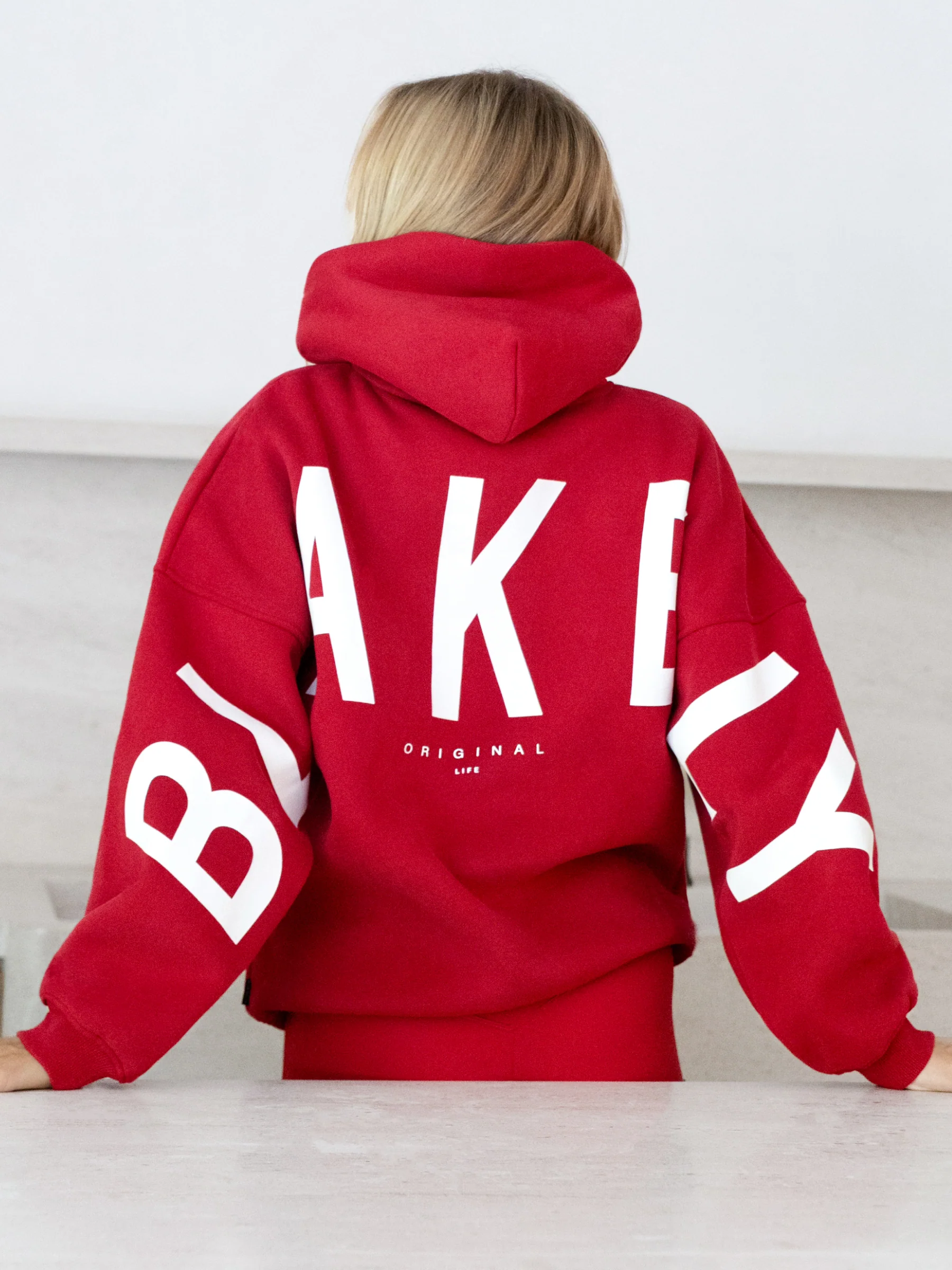 Isabel Oversized Hoodie - Cherry Red - Image 6