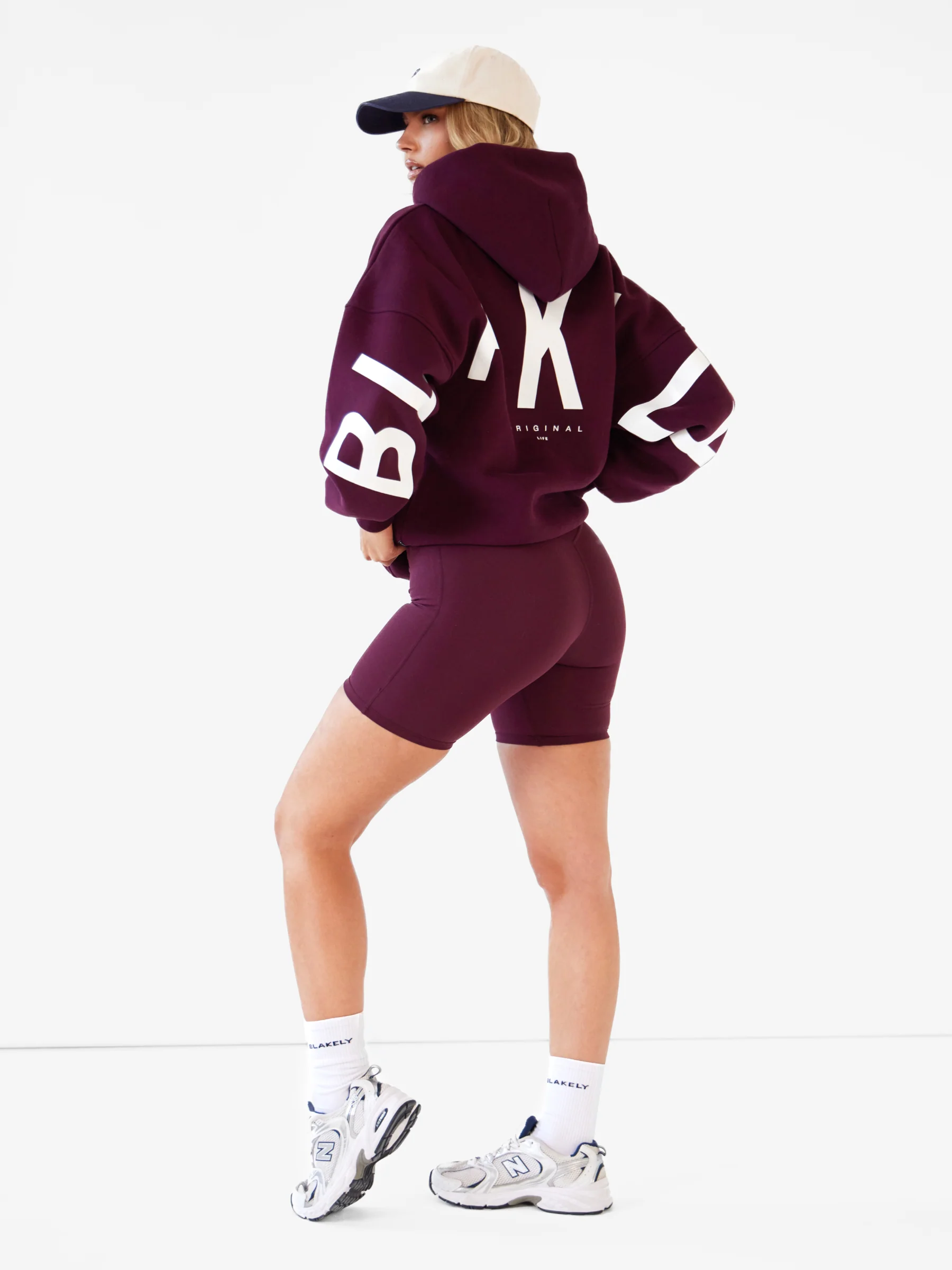 Isabel Oversized Hoodie - Dark Cherry - Image 3