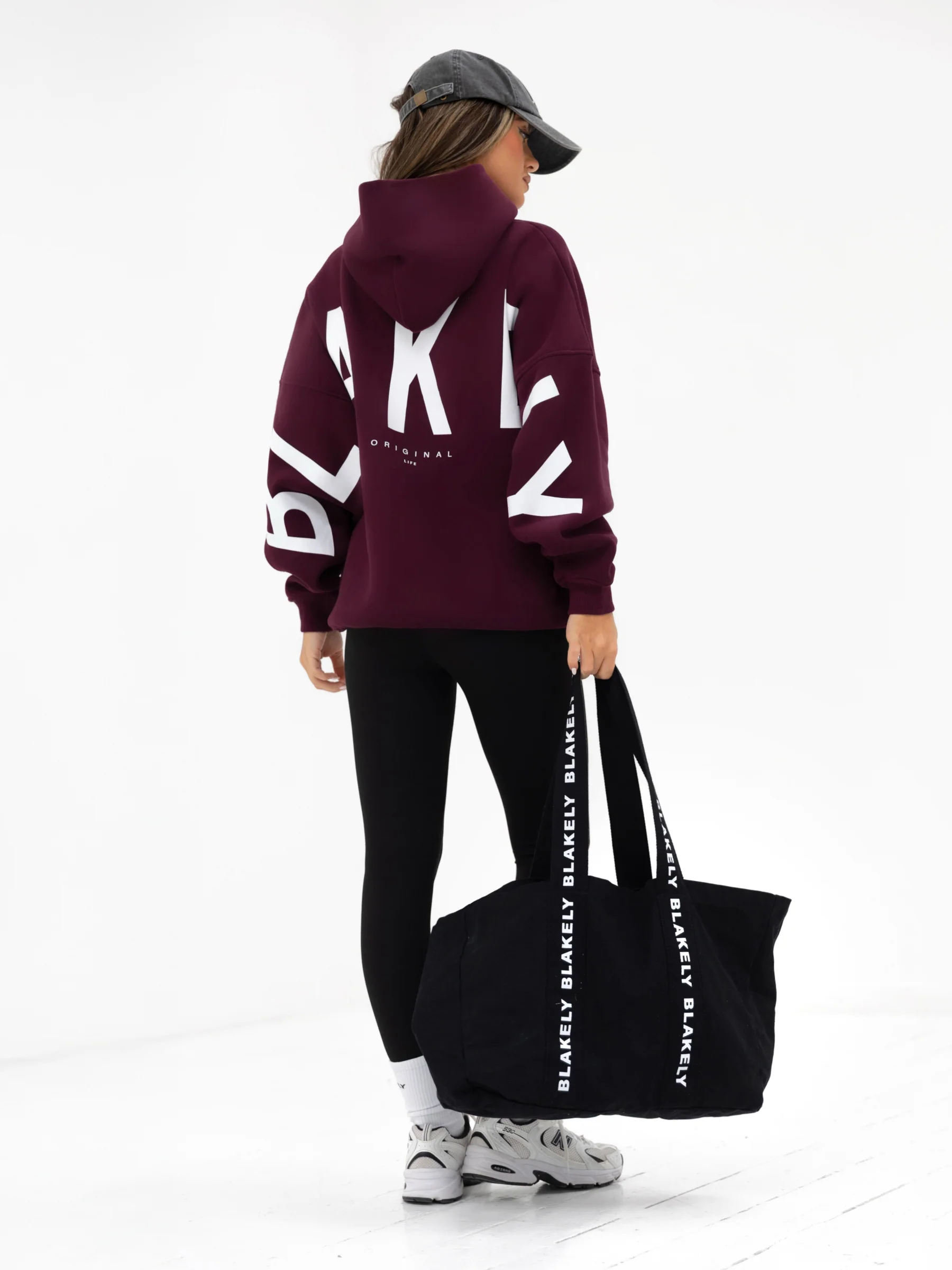 Isabel Oversized Hoodie - Dark Cherry - Image 5