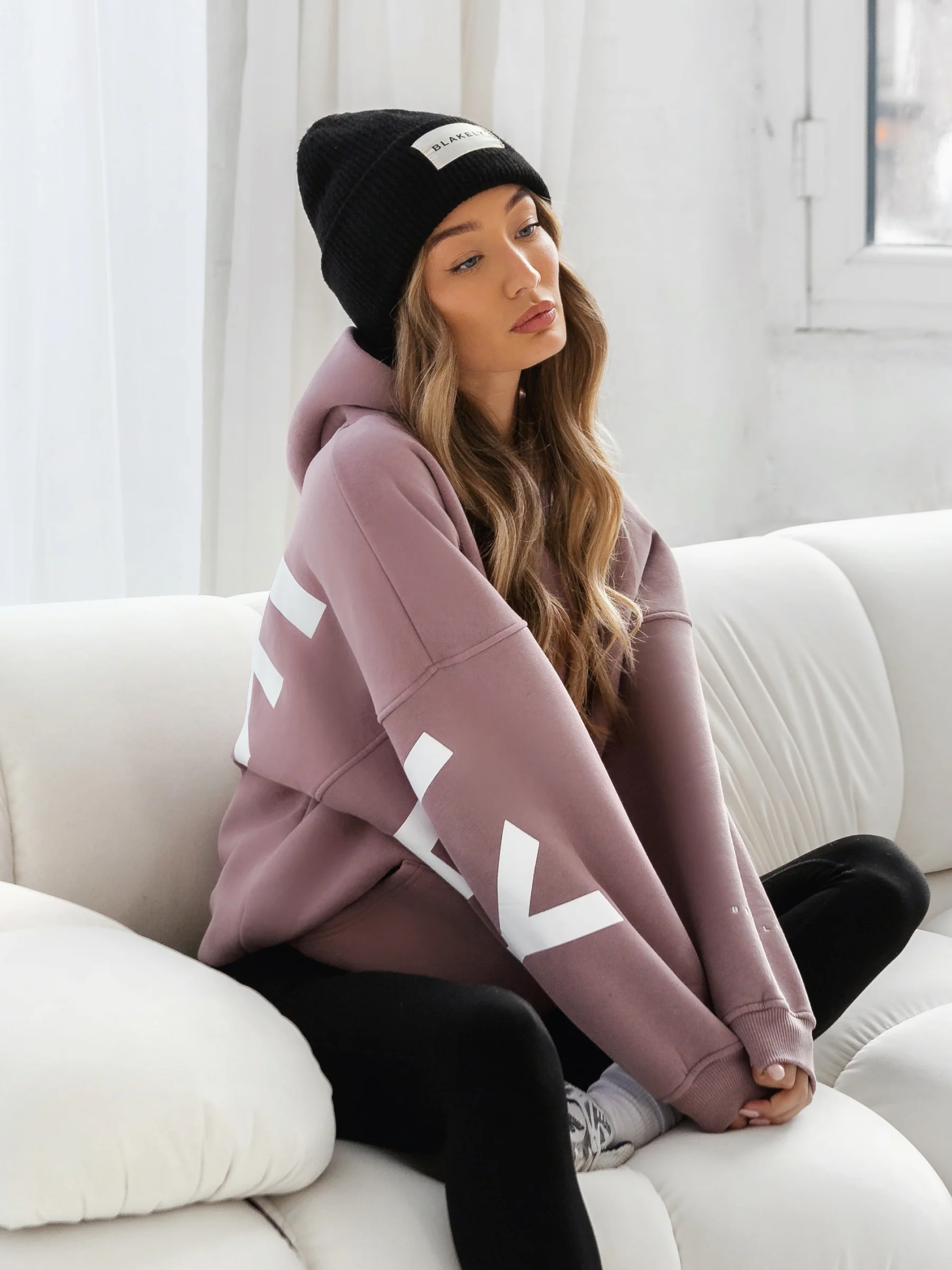 Isabel Oversized Hoodie - Dusty Pink - Image 5