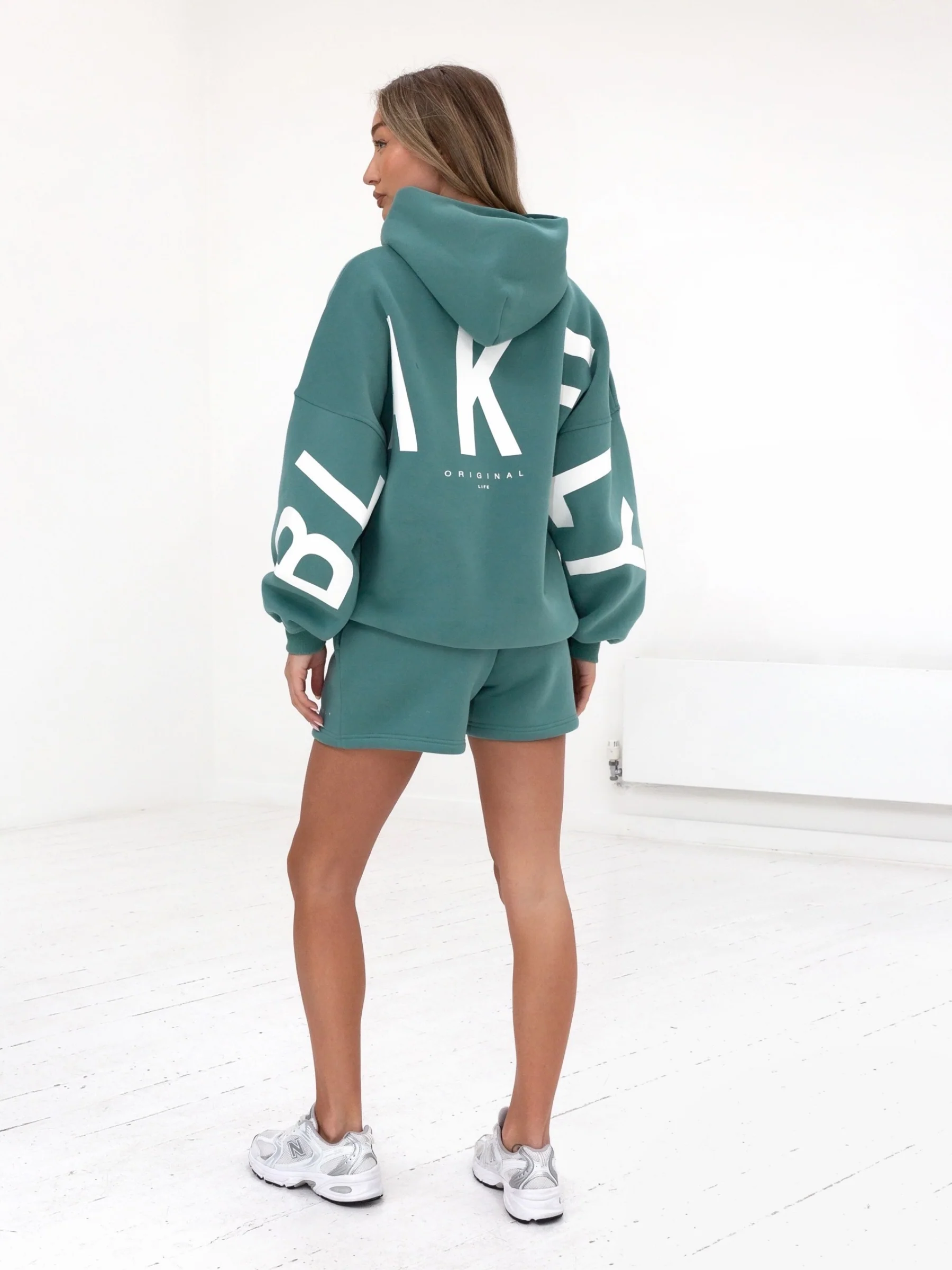 Isabel Oversized Hoodie - Dusty Teal - Image 3