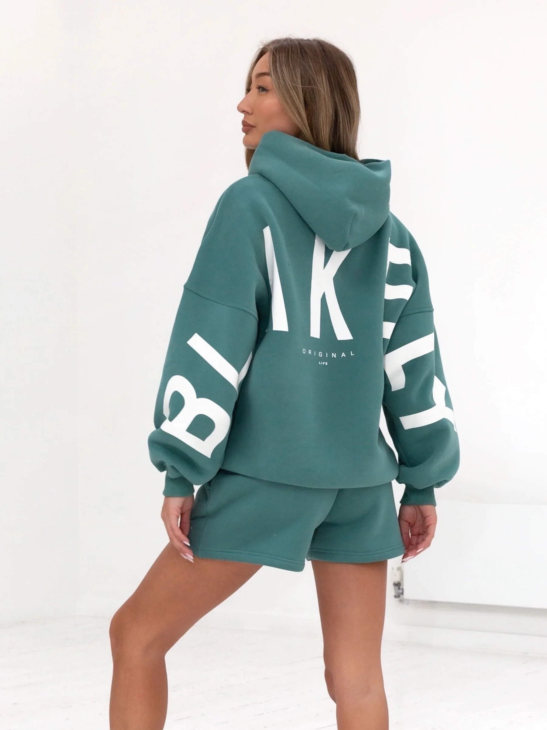 Isabel Oversized Hoodie - Dusty Teal - Image 6