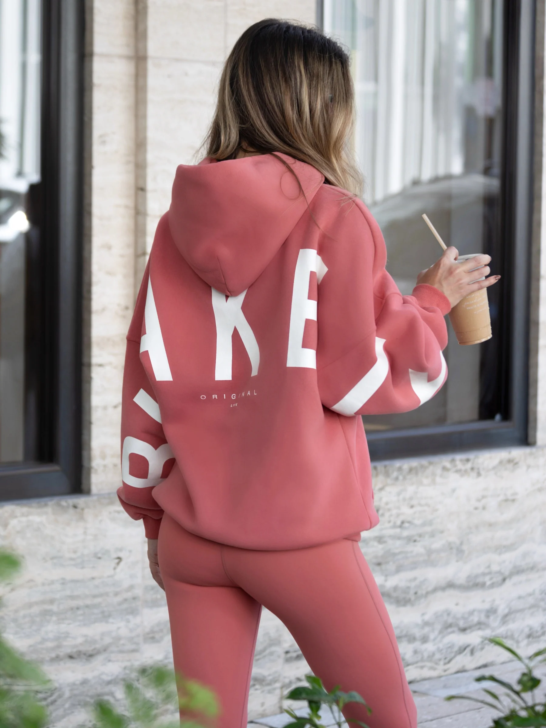 Isabel Oversized Hoodie - Sunrise Coral - Image 3