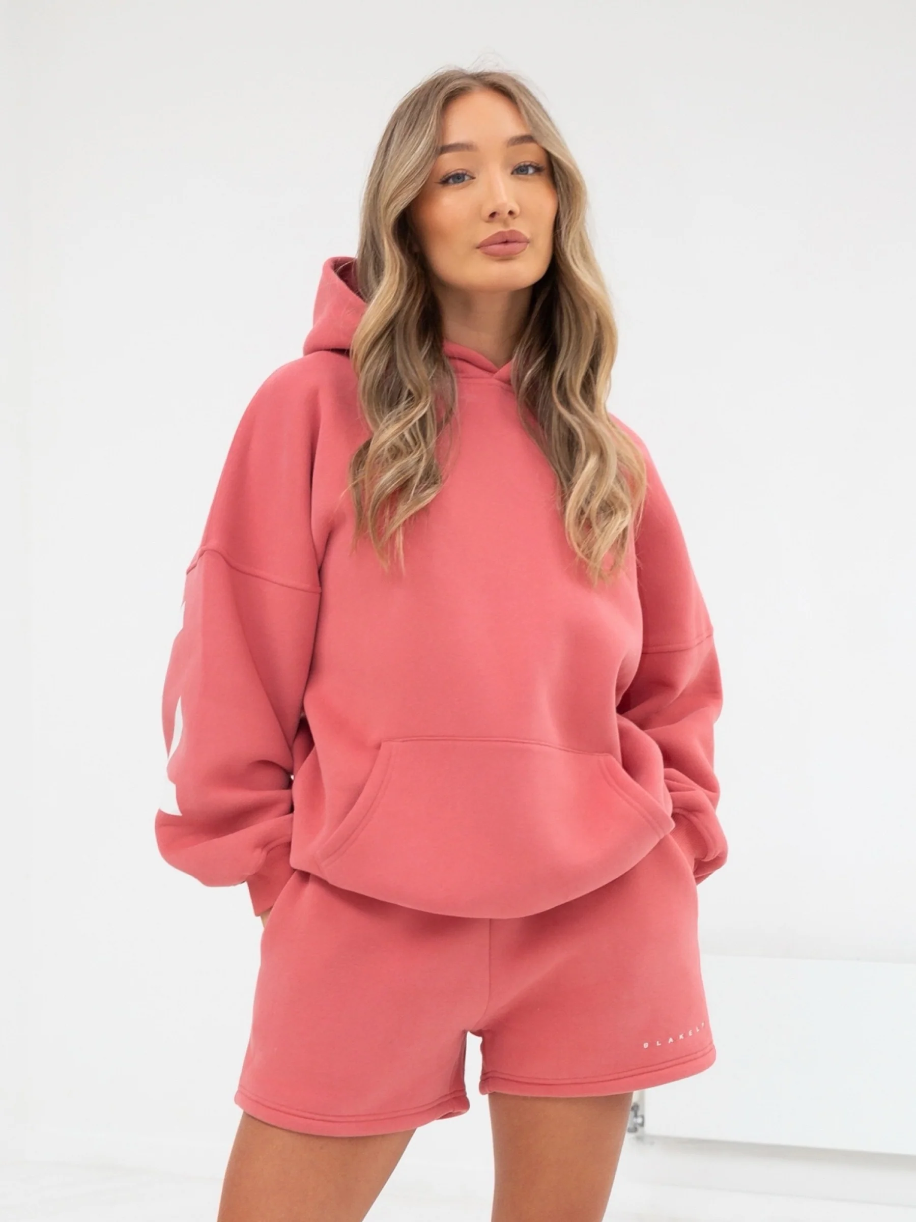 Isabel Oversized Hoodie - Sunrise Coral - Image 4