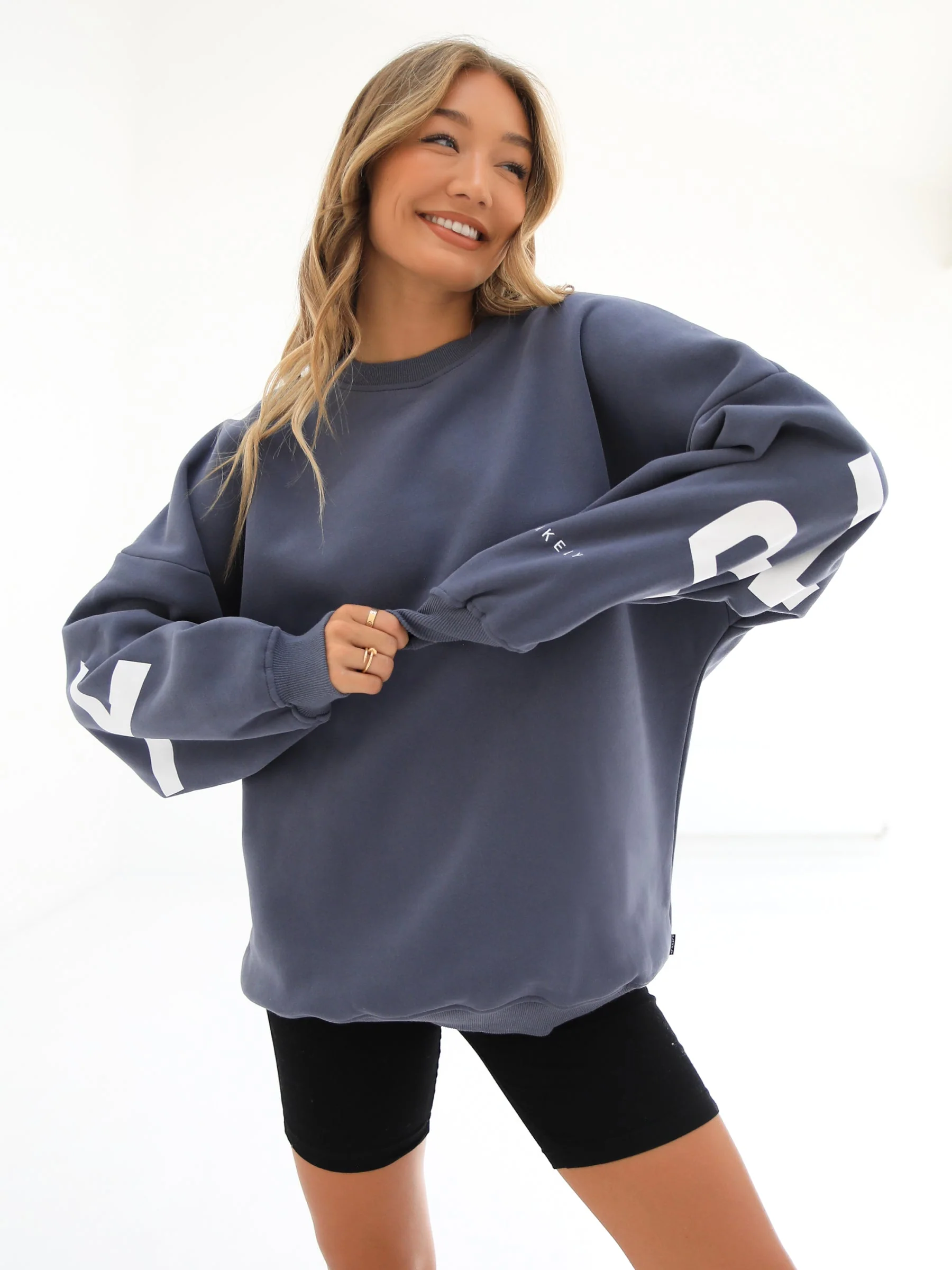 Isabel Oversized Jumper - Blue - Image 6