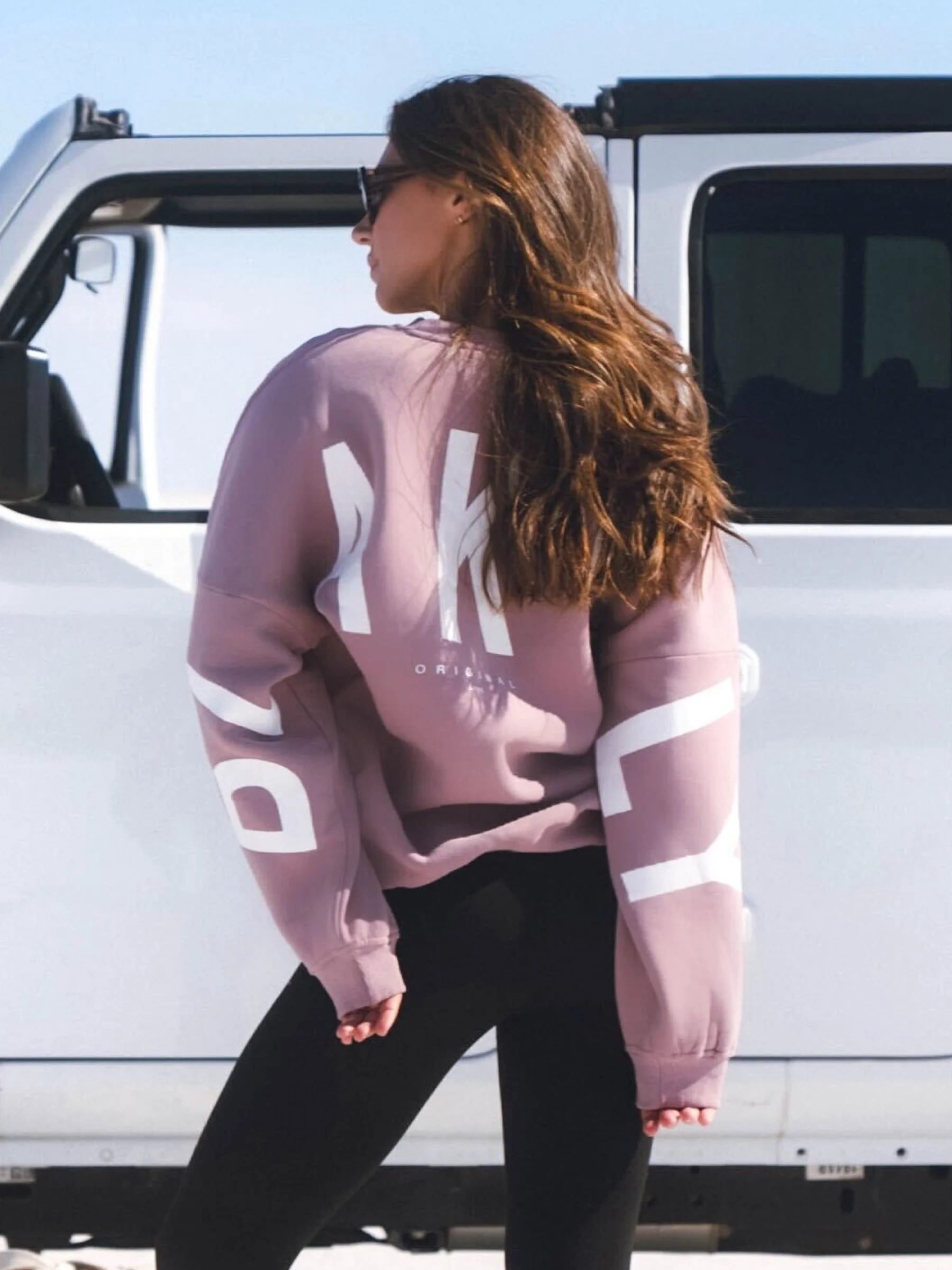 Isabel Oversized Jumper - Dusty Pink - Image 3