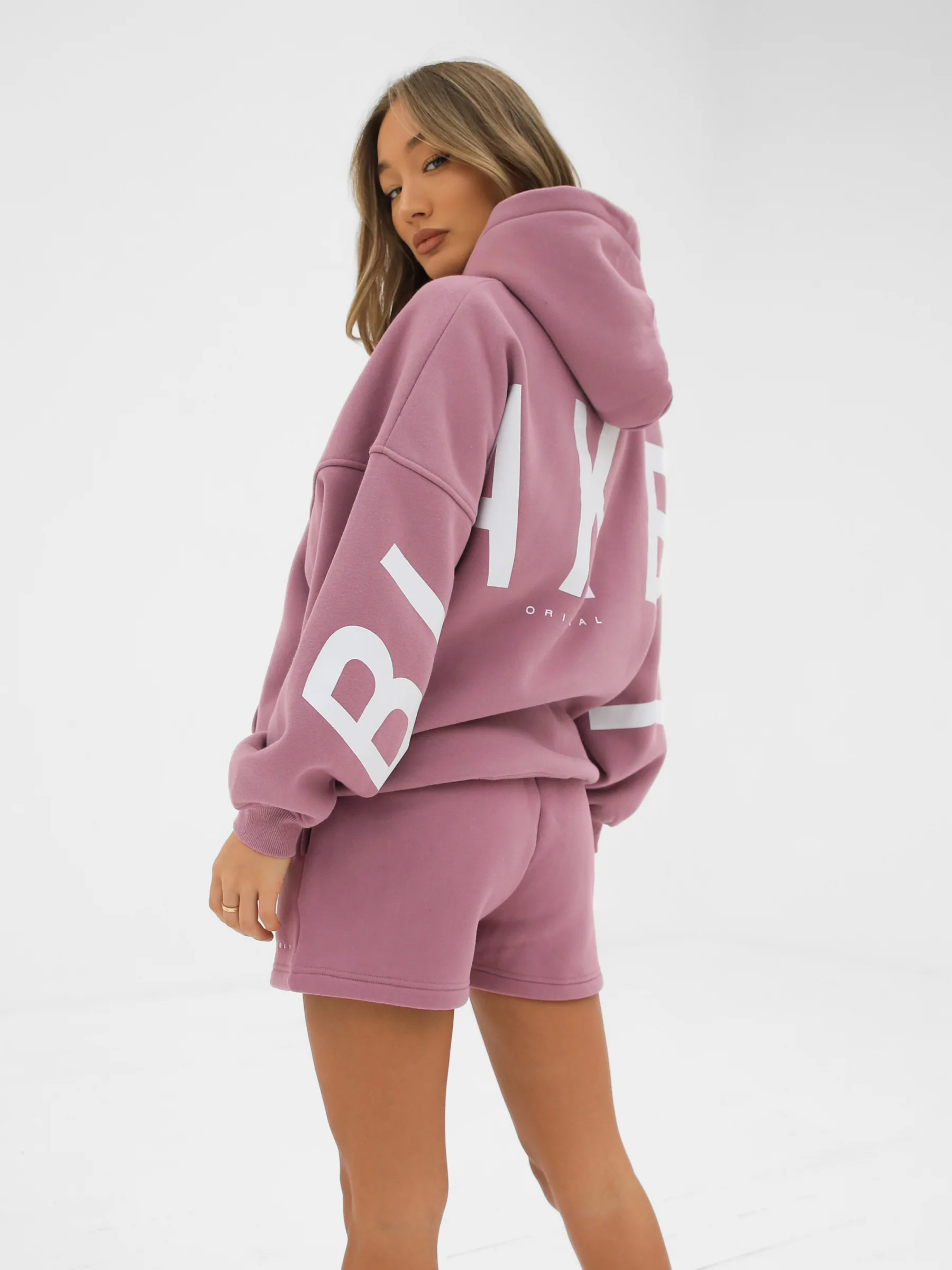 Isabel Jogger Shorts - Dusty Pink - Image 3