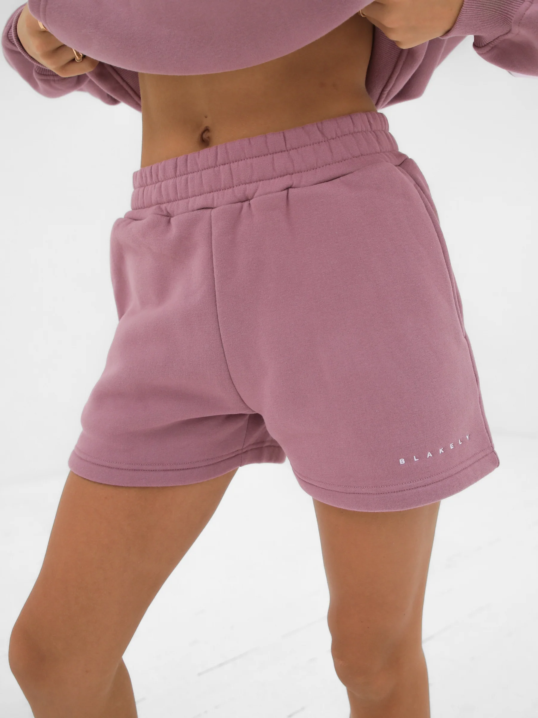 Isabel Jogger Shorts - Dusty Pink - Image 4