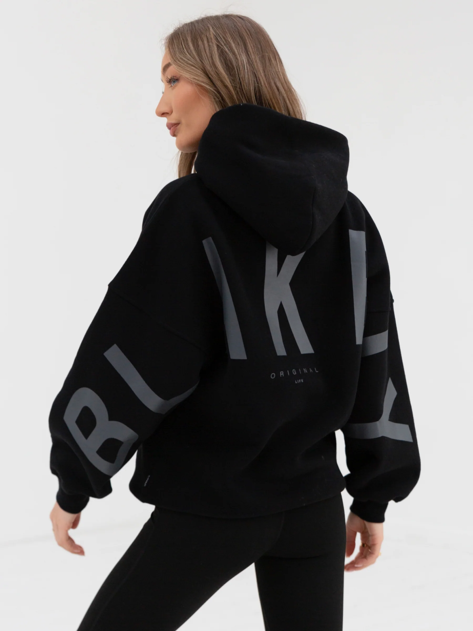 Tonal Isabel Oversized Hoodie - Black - Image 3