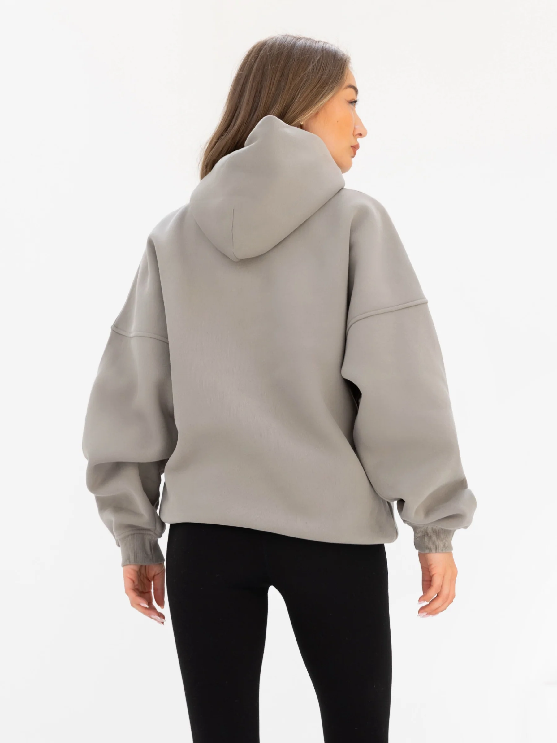 Logo Oversized Hoodie - Washed Khaki - Image 4