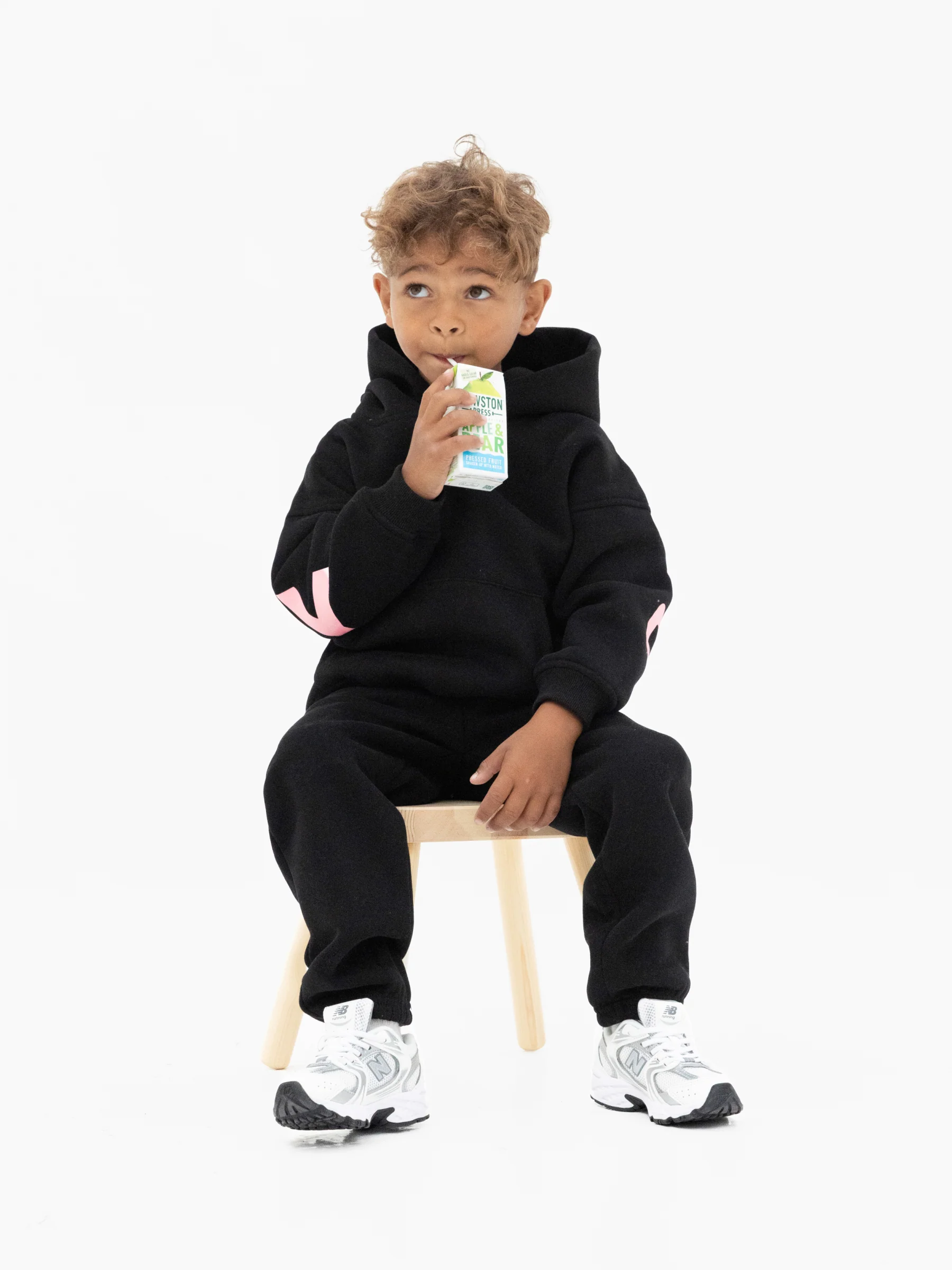 Mini Blakely Hoodie - Black & Pink - Image 4