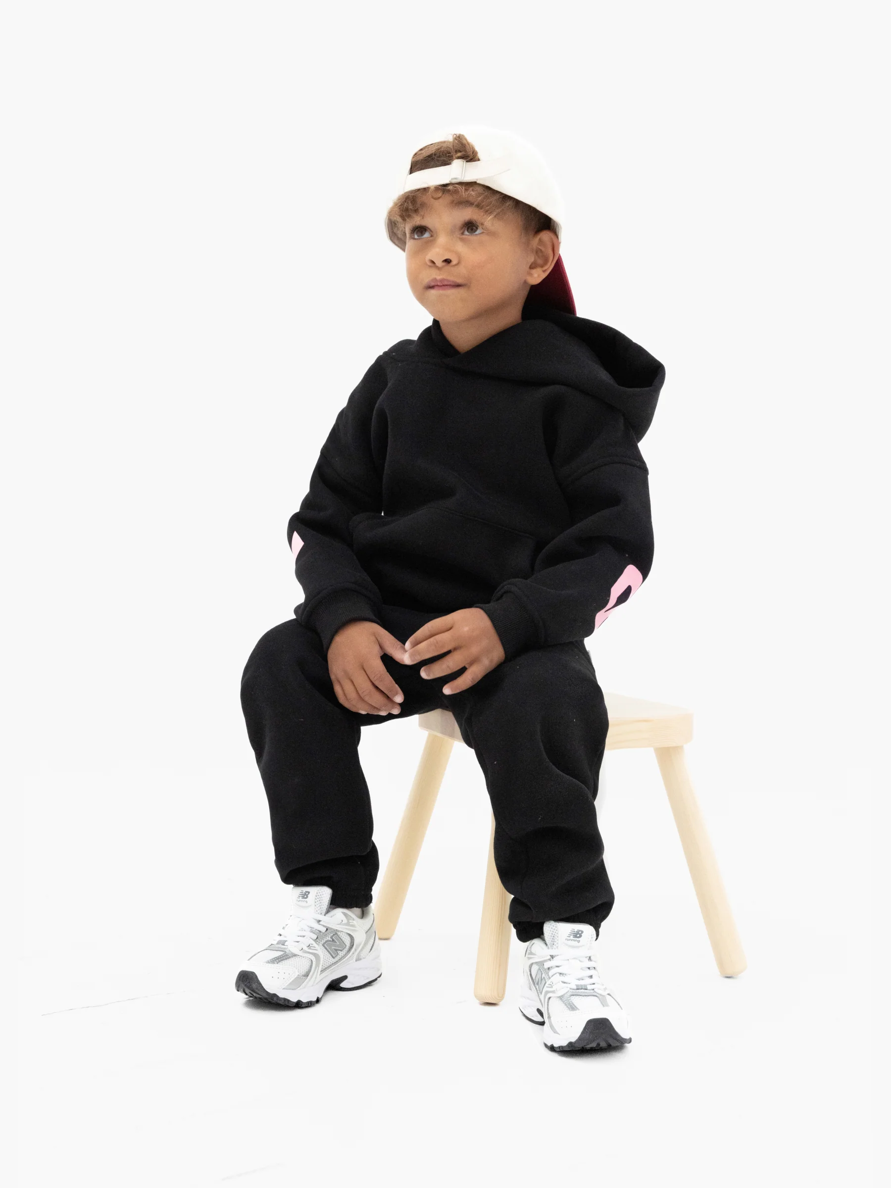 Mini Blakely Hoodie - Black & Pink - Image 6