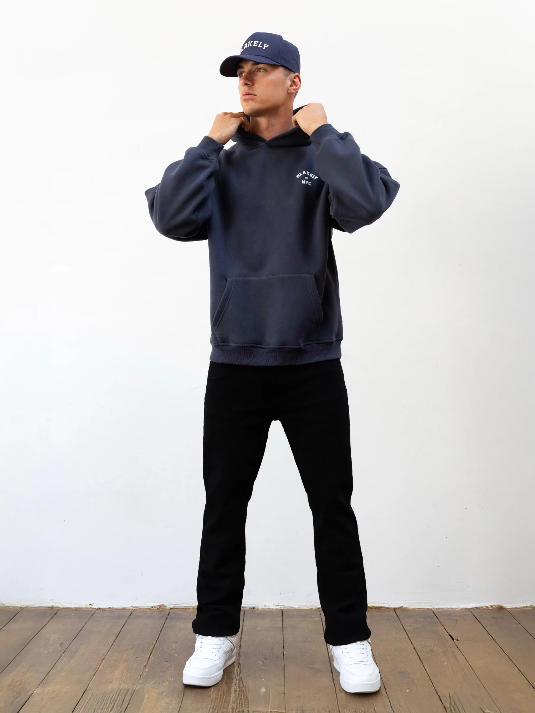 NYC Relaxed Hoodie - True Navy - Image 4