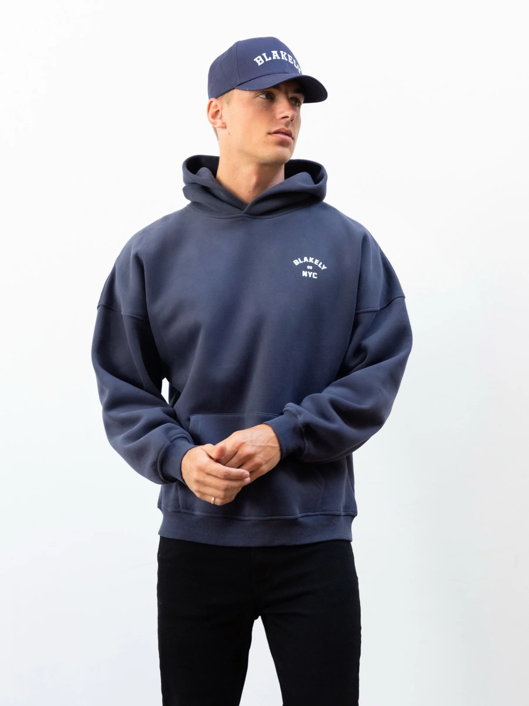 NYC Relaxed Hoodie - True Navy - Image 6