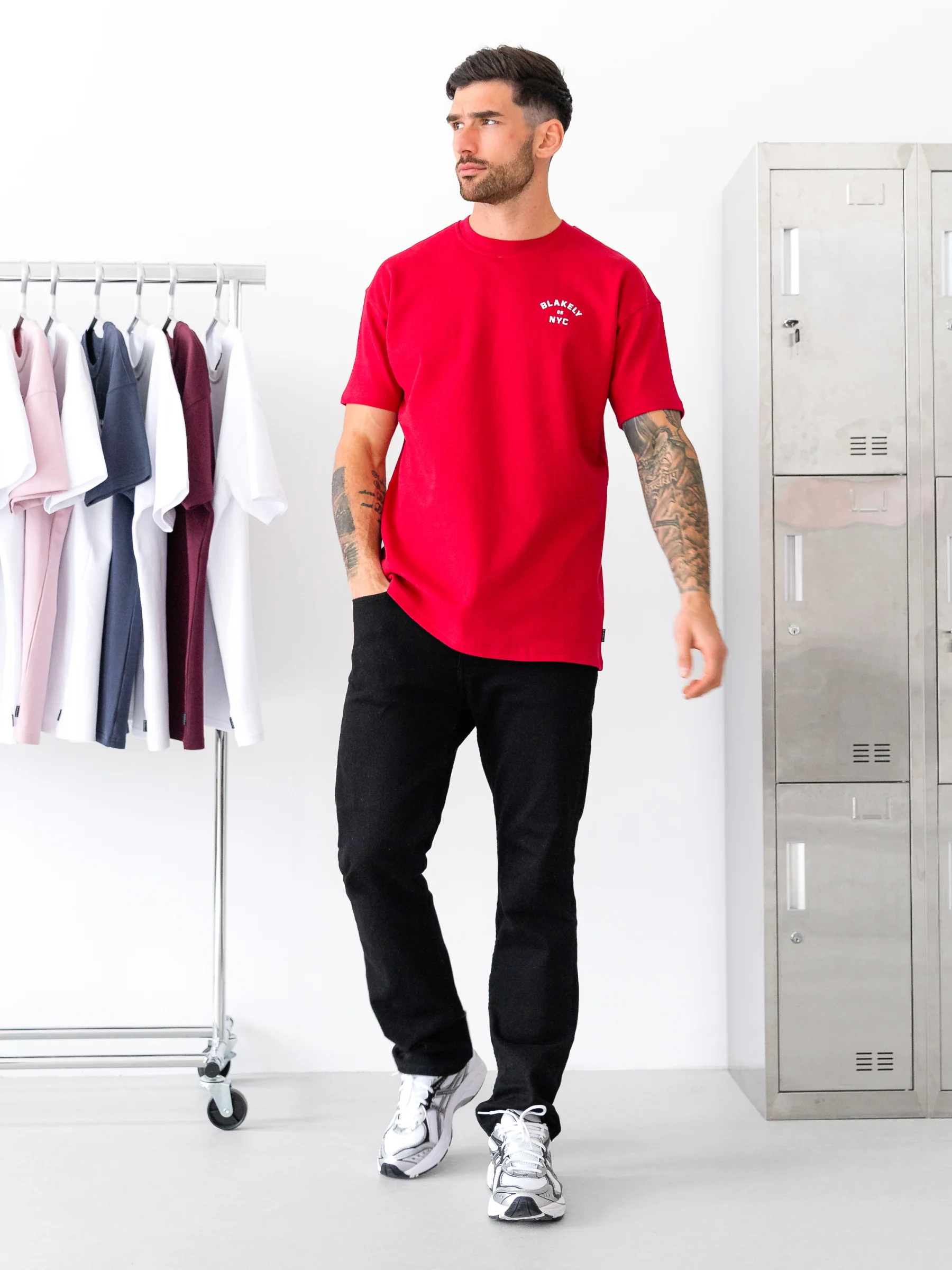 NYC Relaxed T-Shirt - Red - Image 4