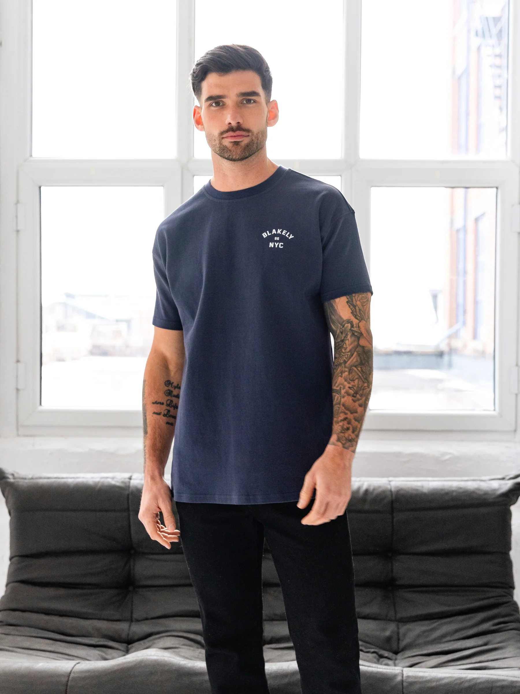 NYC Relaxed T-Shirt - True Navy - Image 6