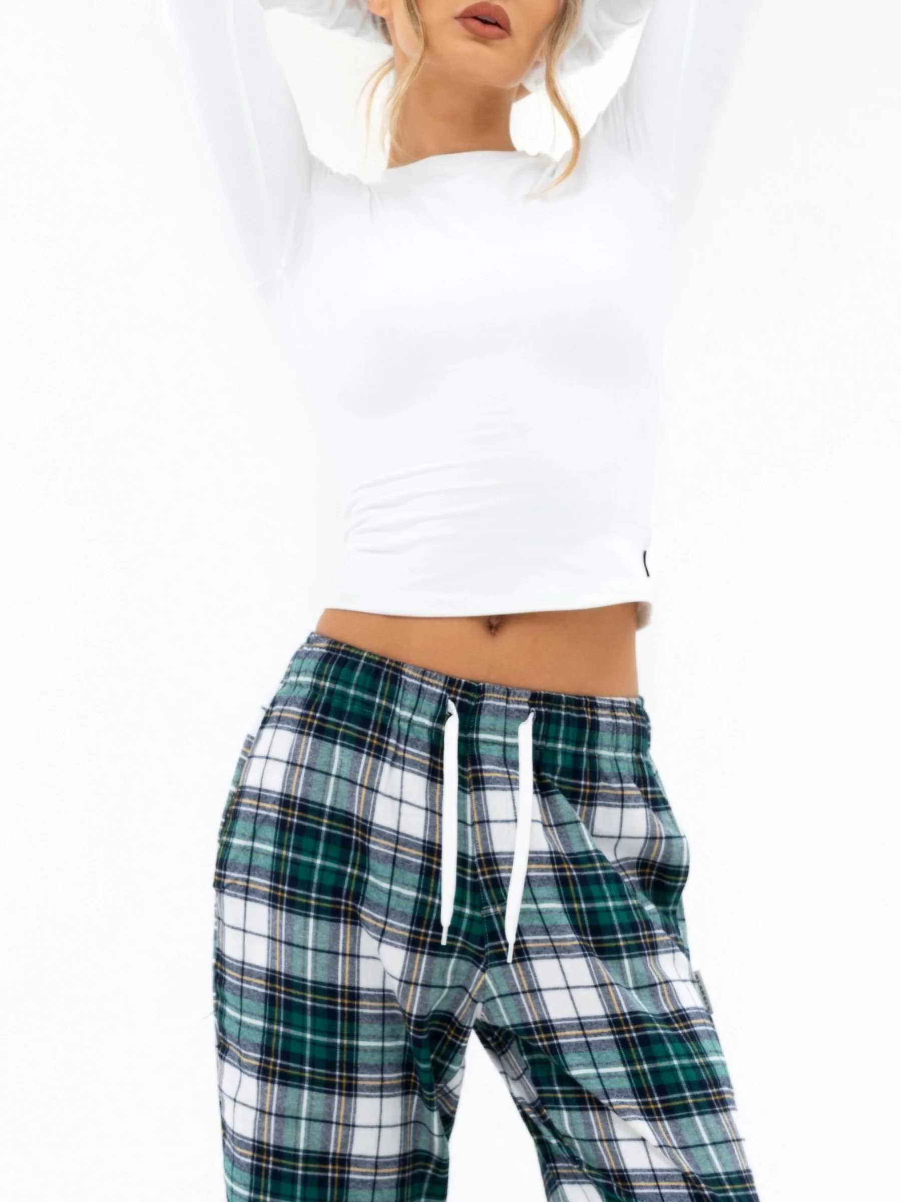 Rue Checked Trousers - Green Check - Image 6