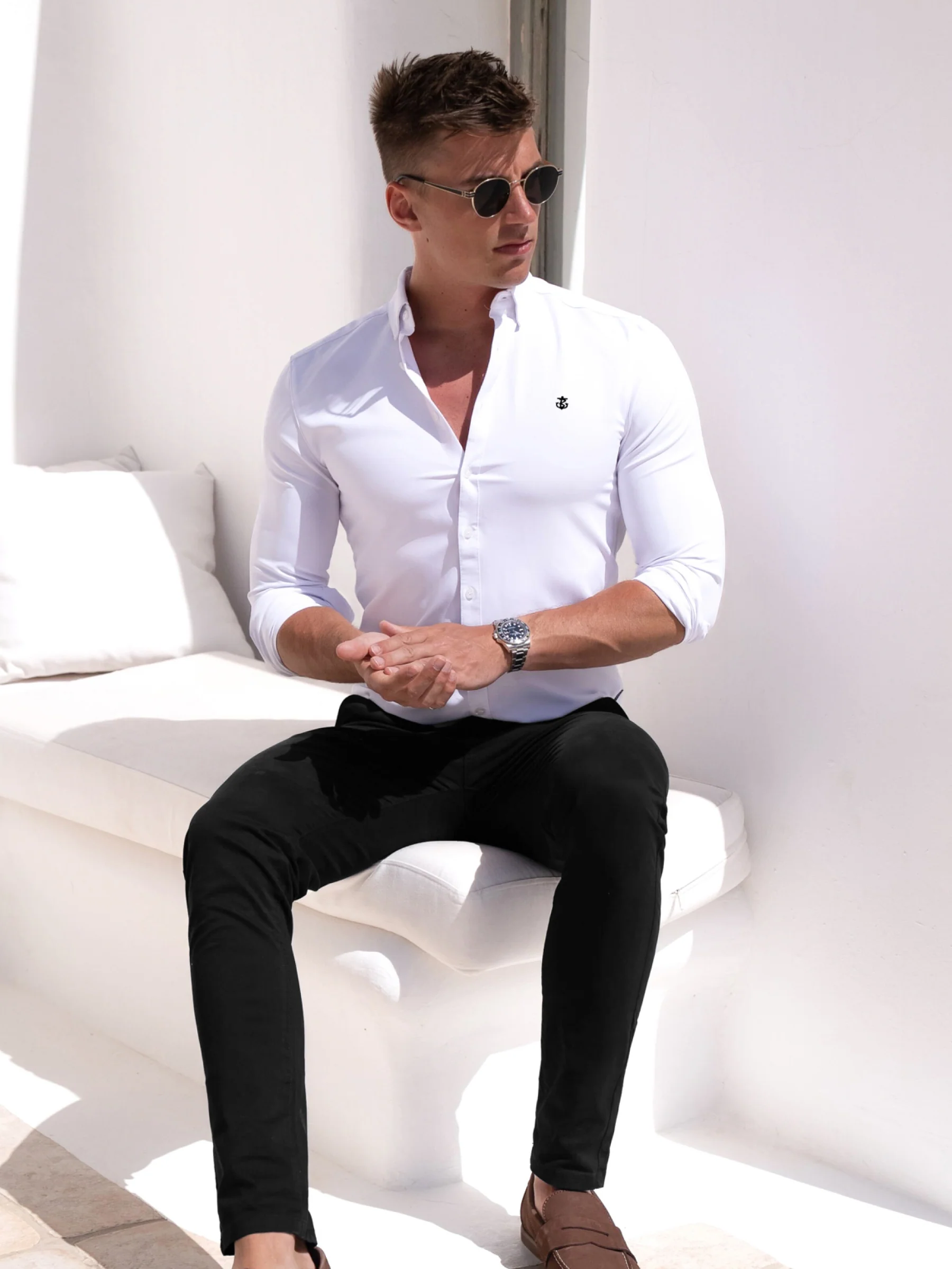 Stretch Chinos - Black - Image 3