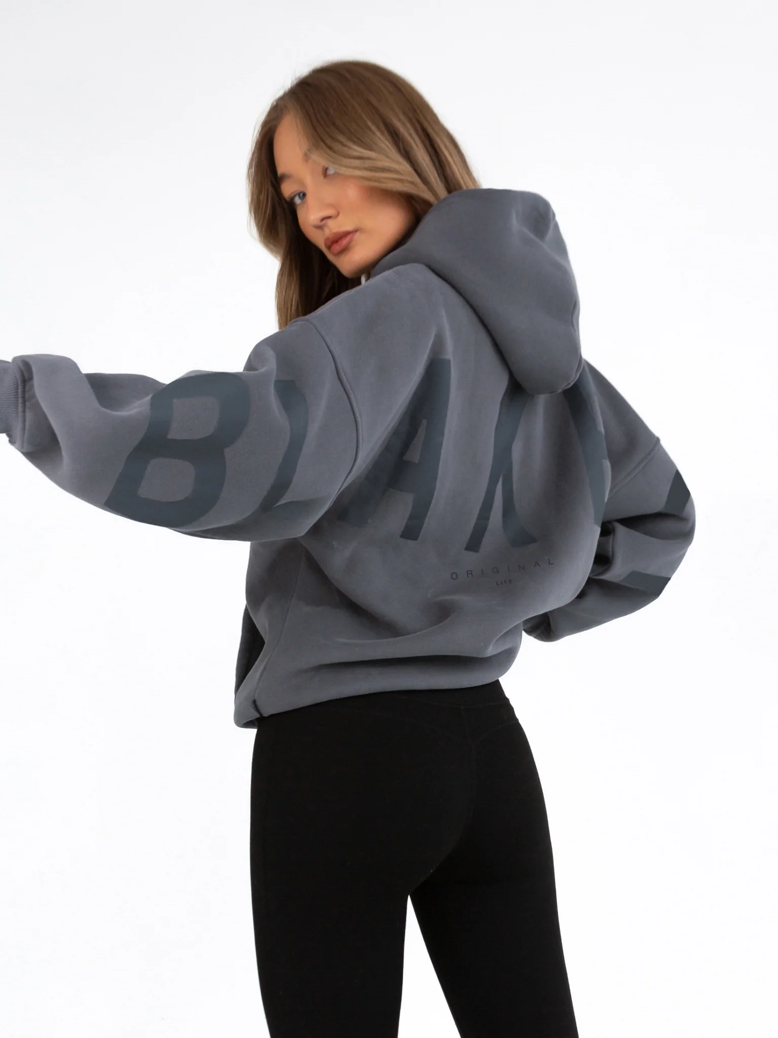 Tonal Isabel Oversized Hoodie - Charcoal - Image 4