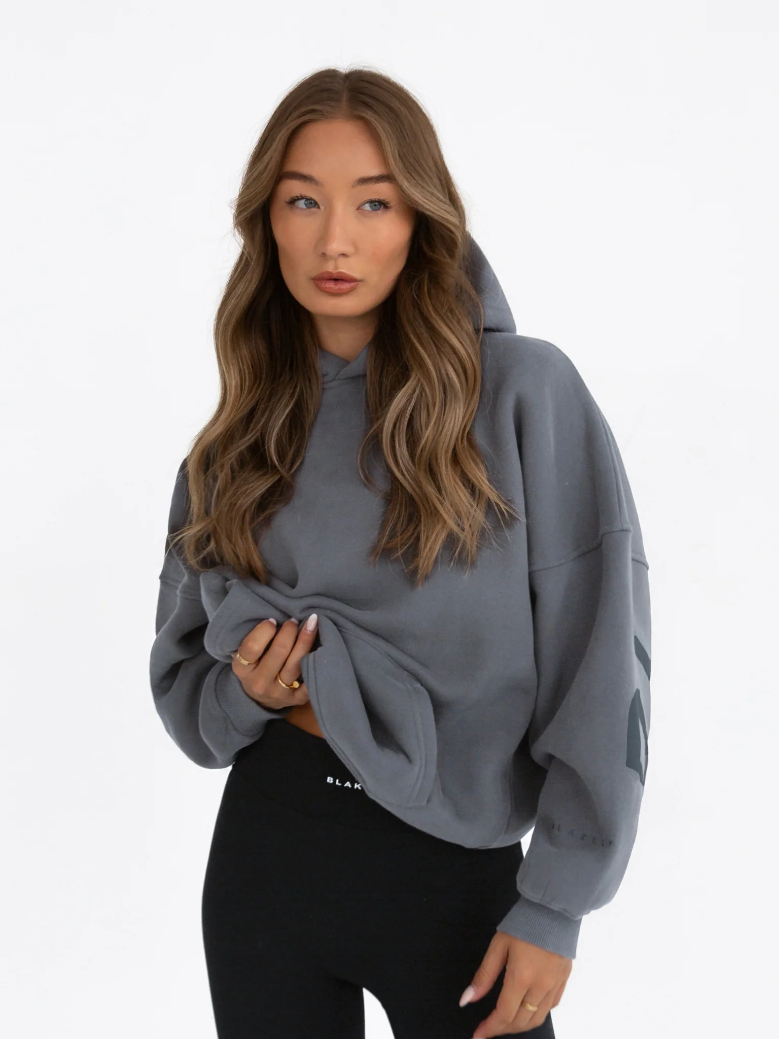 Tonal Isabel Oversized Hoodie - Charcoal - Image 5