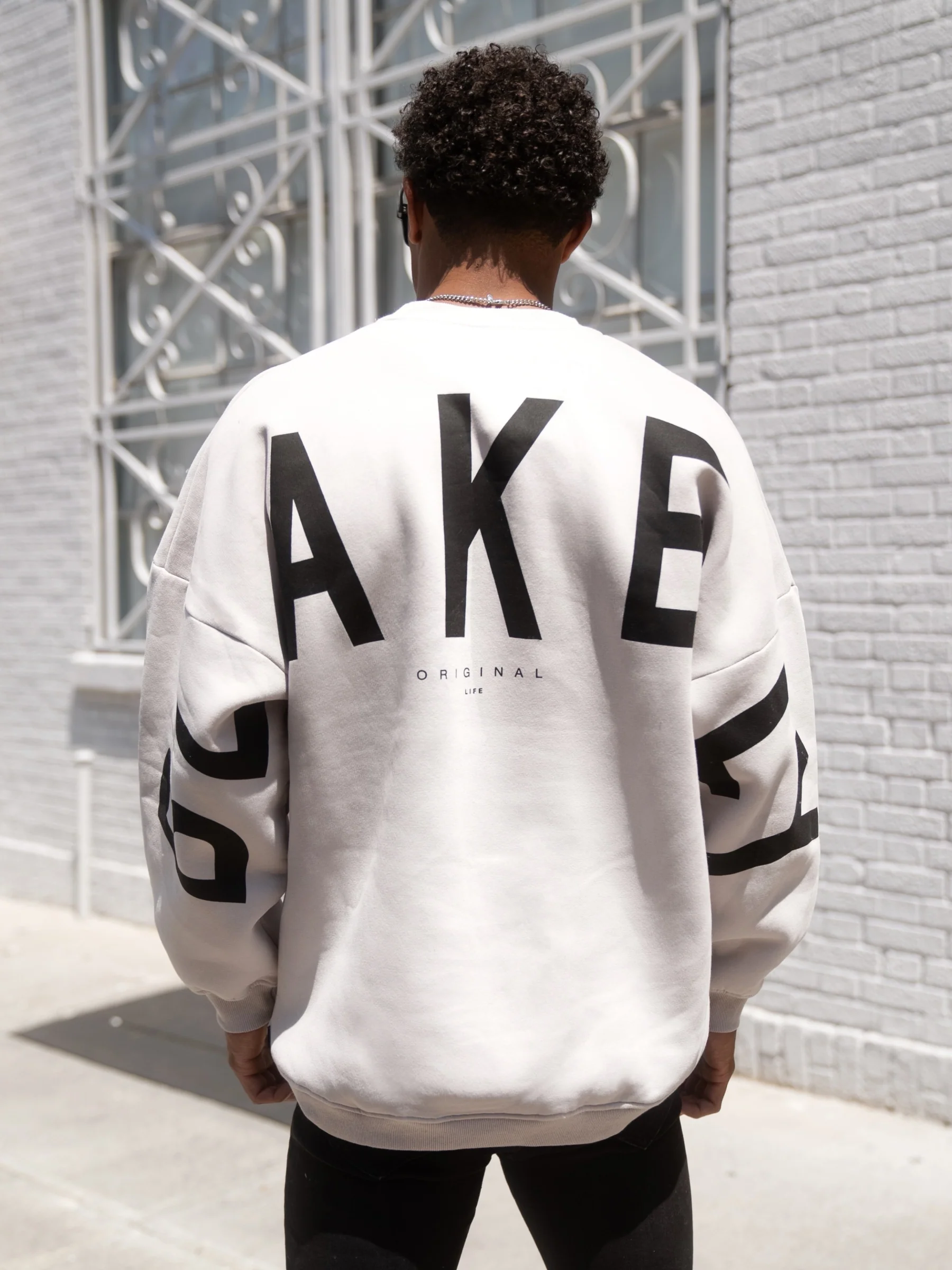 Idris Oversized Jumper - Stone - Image 4