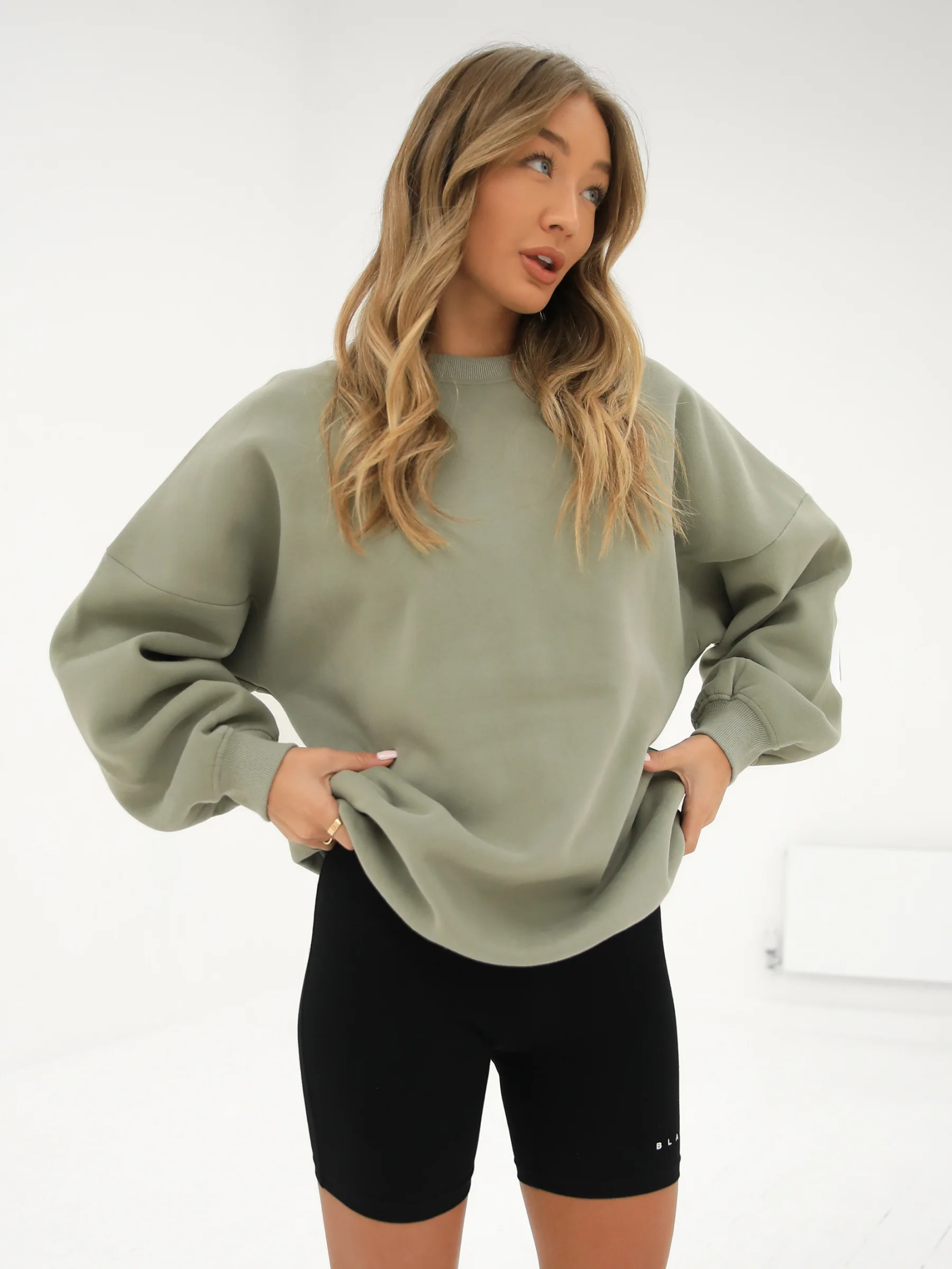 Isabel Oversized Jumper - Olive - Image 4