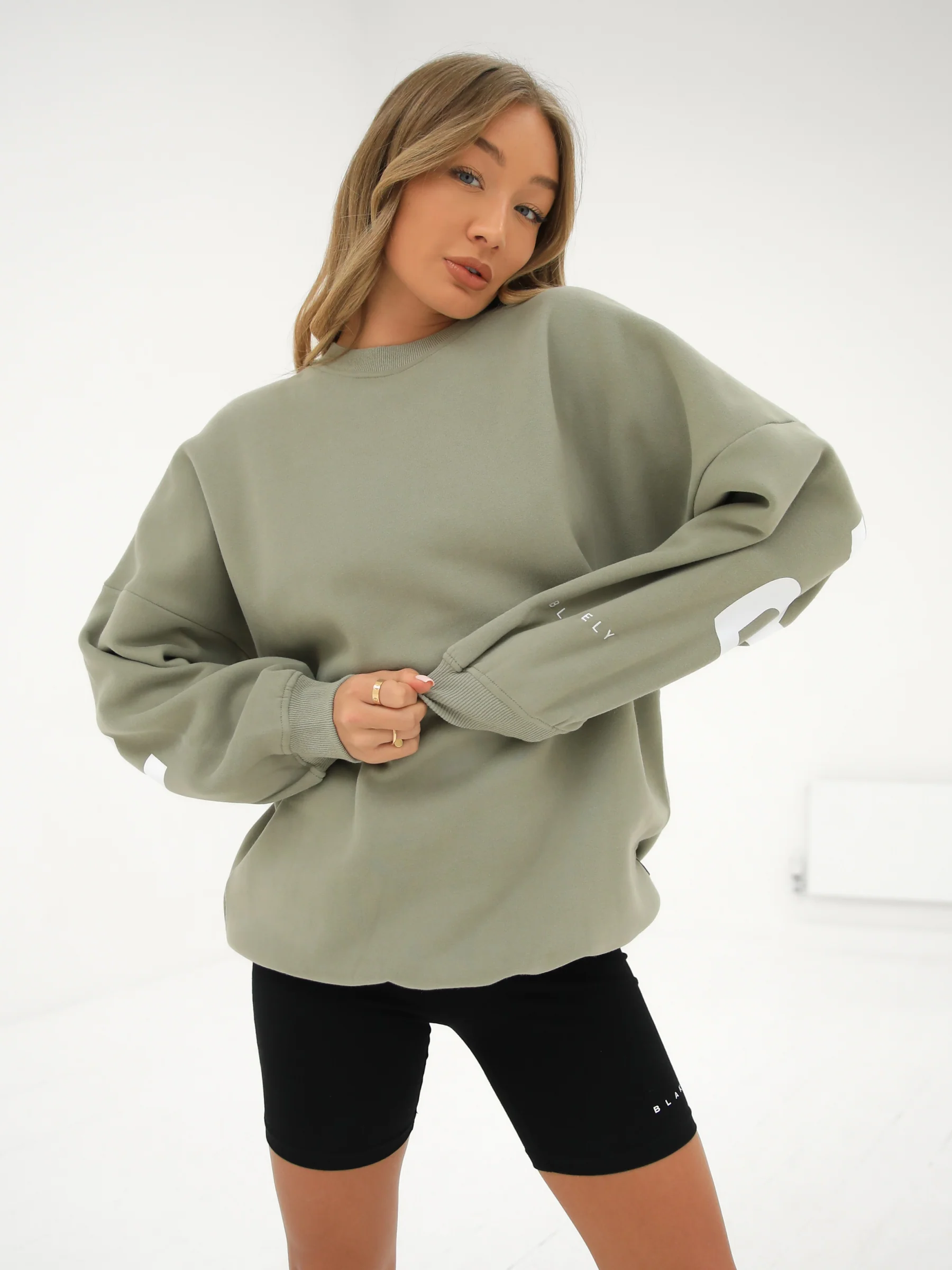 Isabel Oversized Jumper - Olive - Image 6