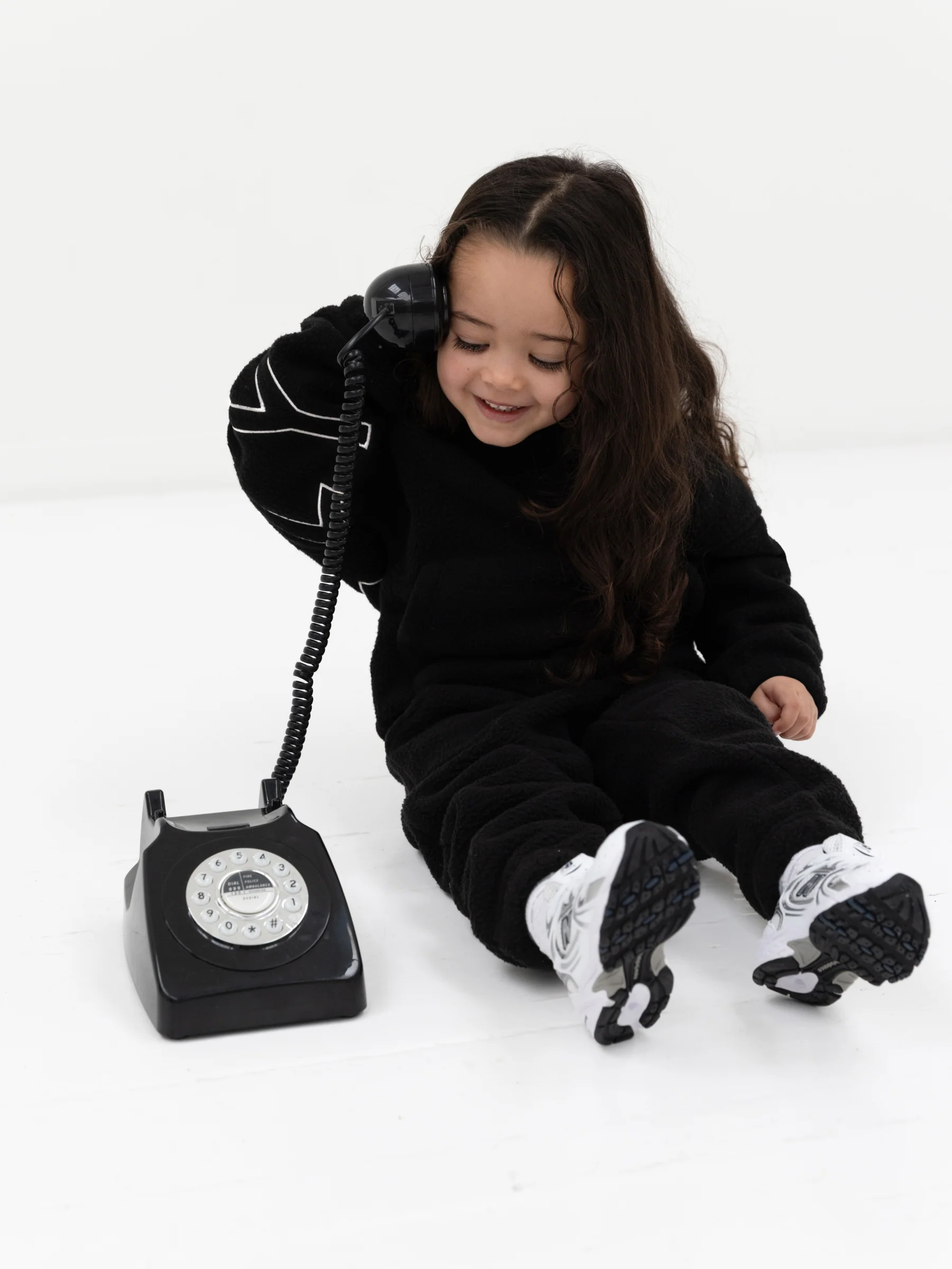 Mini Blakely Borg Hoodie - Black - Image 6